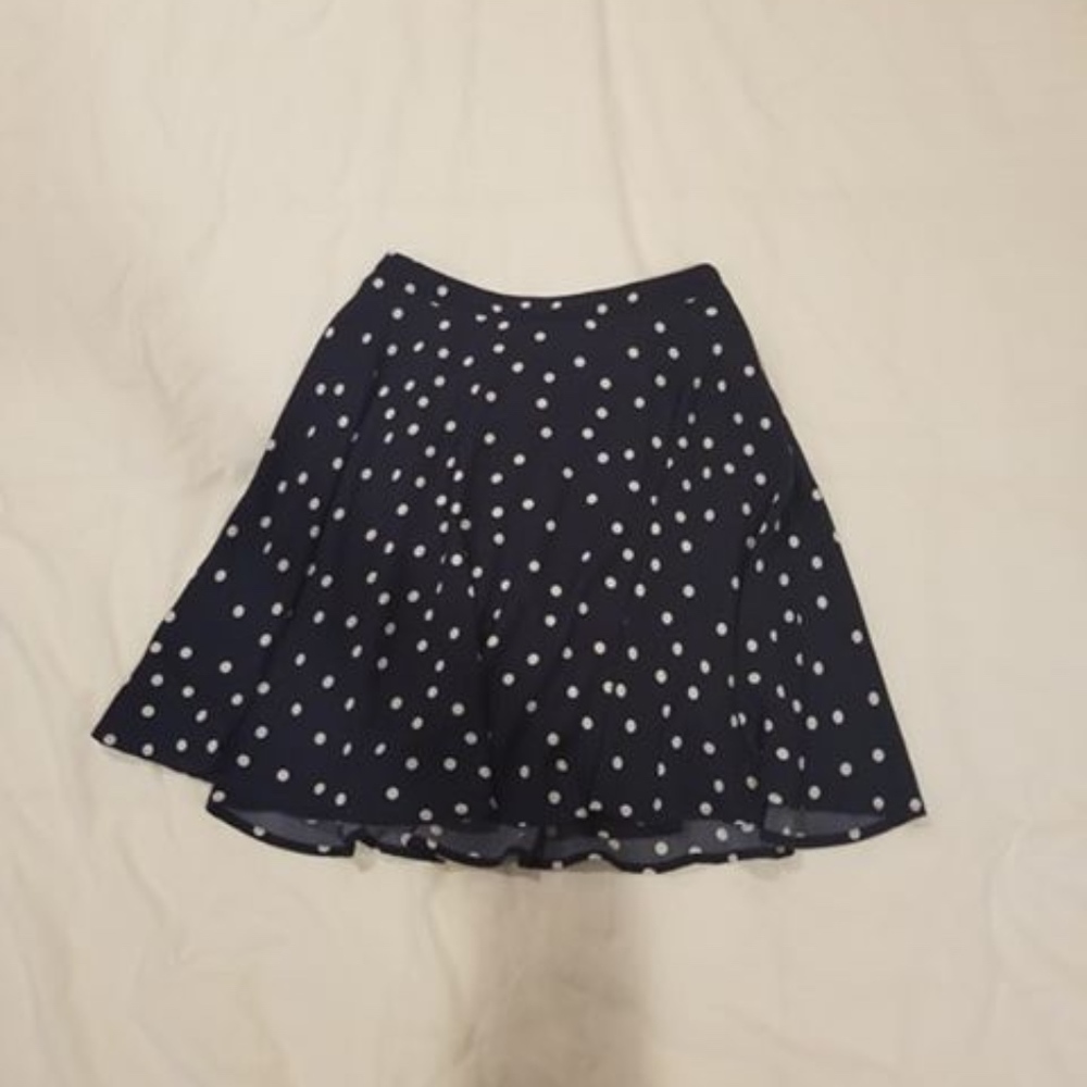 Blue Polka Dot Skirt